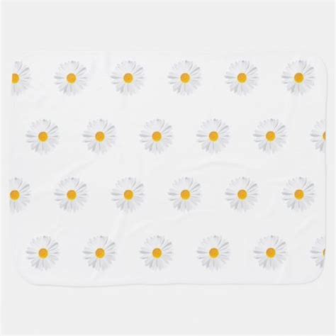 white daisy baby blanket | Zazzle