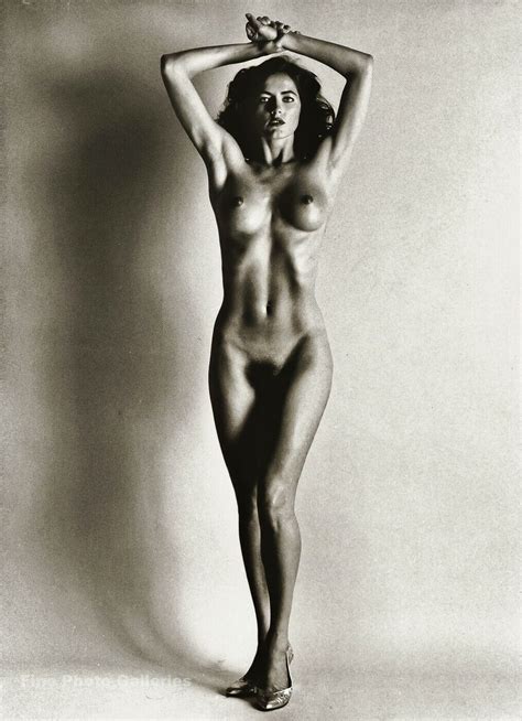 1980 Vintage HELMUT NEWTON Female Nude Woman Brunette Duotone Photo Art