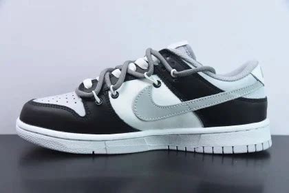 Custom Nike Dunk Low Black White Grey - SoleSnk