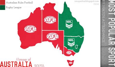 Most Popular Sport In Australia By State Afl Rugby League