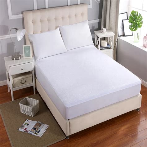 160X200 см кровать Водонепроницаемый махровый чехол матрас защитный ...