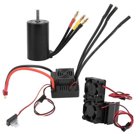 Waterproof 3660 3800KV Brushless Motor 80A Brushless ESC Heatsink Combo