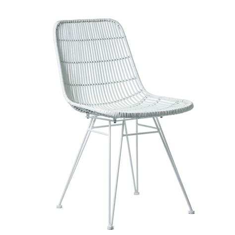 Home Republic - Cebu Rattan Dining Chair White | Adairs