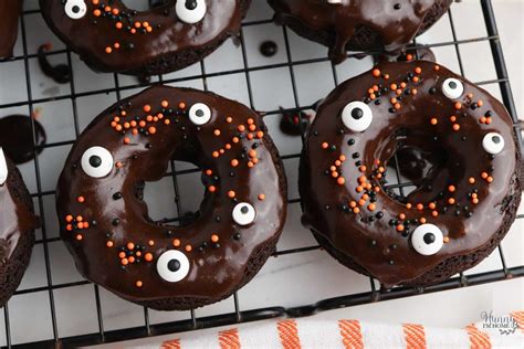 Easy Halloween Donuts Made with Cake Mix