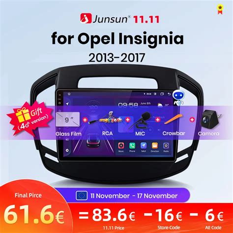 Junsun V Plus Car Radio For Opel Insignia Wireless Carplay