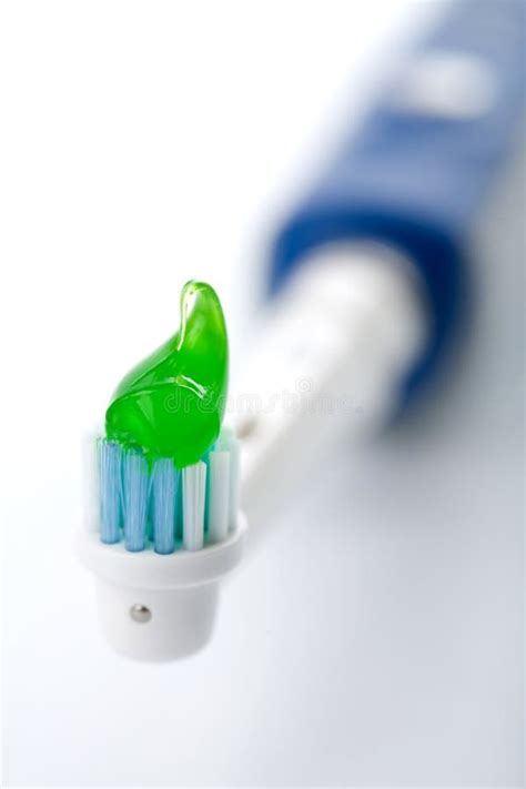 Electric Toothbrush with Toothpaste Stock Image - Image of common ...