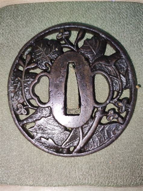 Tsuba Sukashi Samurai Japon P Riode Edo Antique En Fer Forg Ebay