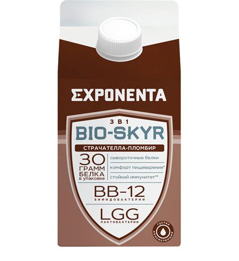Характеристики Напиток кисломолочный обезжиренный EXPONENTA BIO-SKYR 3 ...