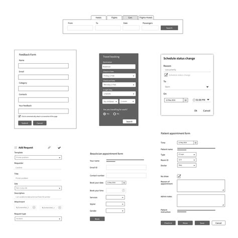 Wireframe Ui Pack For Web Form Templates