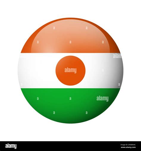 Niger flag - glossy circle badge. Vector icon Stock Vector Image & Art ...