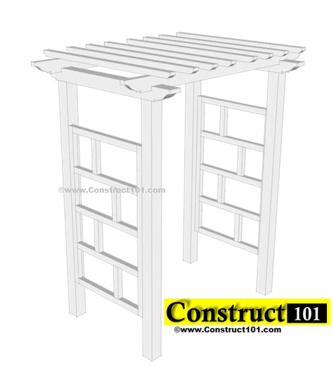 Freestanding Garden Arbor Plans (free PDF) - Construct101