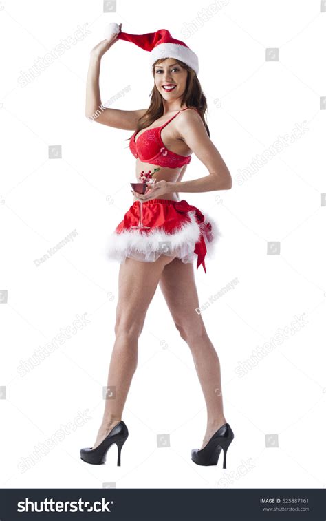 Sexy Woman Santa Claus Lingerie Isolated Stock Photo 525887161 Shutterstock