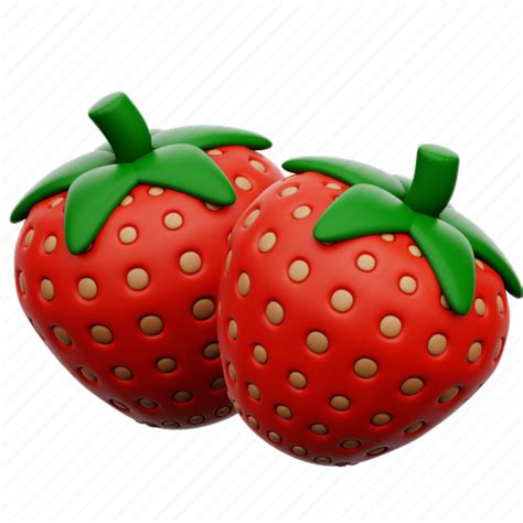 Strawberry Fresh Fruit 3d Illustration Download On Iconfinder