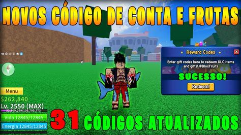 Novos C Digos C Digos Atualizados Blox Fruits Roblox Youtube