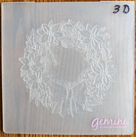 Crafters Companion Gemini D Poinsettia Wreath Embossing Folder