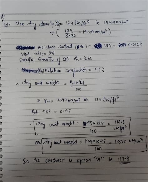 Solved Specifications For A Proposed Earth Fill Require That A Soil