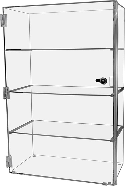 Locking Countertop Showcase Display Case 24” H Clear