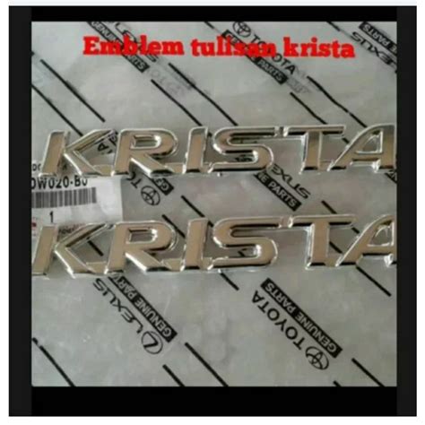 Jual Emblem Tulisan Krista Untuk Kijang Kapsul Shopee Indonesia