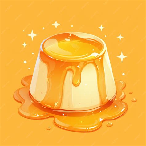 Premium Vector Smooth Vanilla Panna Cotta Dessert Cartoon Art