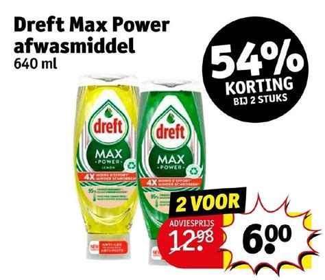 Dreft Max Power Afwasmiddel Ml Promotie Bij Kruidvat