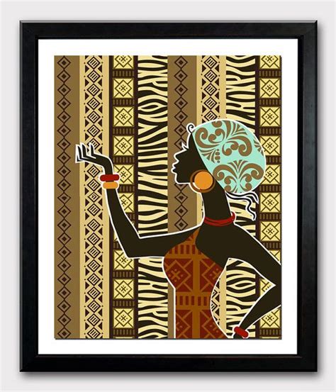 African Artwork African Woman African Painting African Wall Decor South African Art African