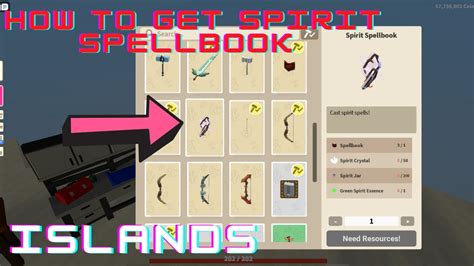 How To Get The New Spirit Spellbook Islands Roblox Youtube