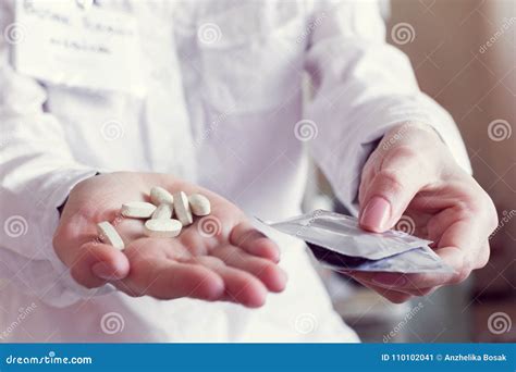 Safe Sex With Condoms And Contraceptives Stock Image Image Of Pills