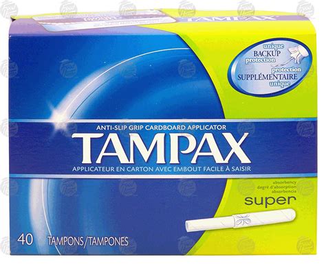 Groceries Product Infomation For Tampax Super Absorbency