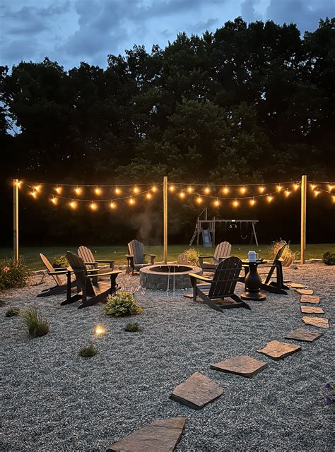 Transform Your Backyard Into A Pea Stone Patio With Fire Pit And Hot Tub