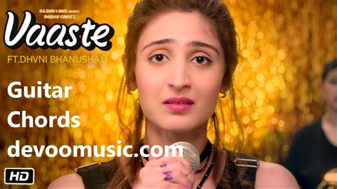 Vaaste Guitar Chords With Sung By Dhvani Bhanushali Best 2023 - GUITAR ...