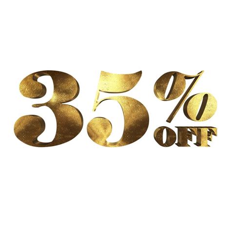 Premium Ai Image 35 Percent Discount Offers Tag With Gold Style Design