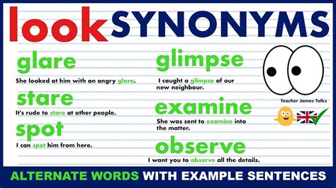 English Synonym Words For Look Youtube