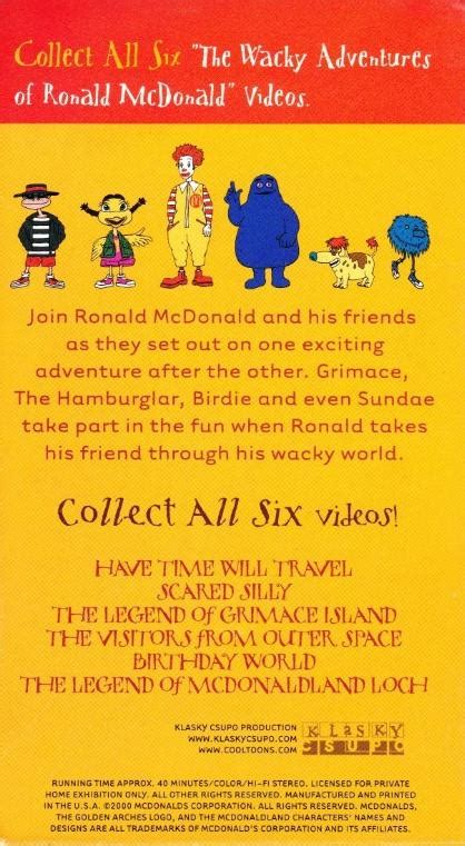 The Wacky Adventures Of Ronald Mcdonald The Monster O 54 Off