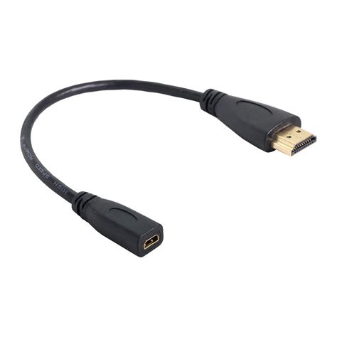 cablecc 20cm Micro HDMI Socket Female to HDMI Male Adapter Cable for ...