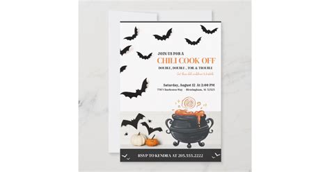 Halloween Chili Cook Off Invitation | Zazzle