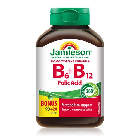 Vitamin B6, Vitamin B12 & Folic Acid – Jamieson Vitamins