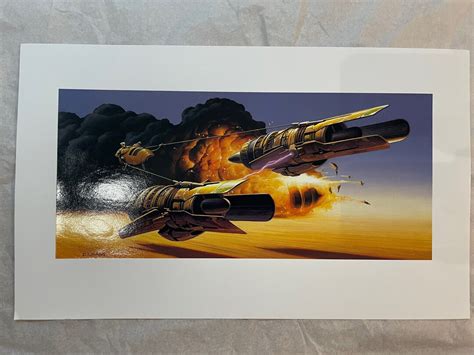 Phantom Menace Vintage Print Star Wars Rare 1999 Doug Chiang Etsy