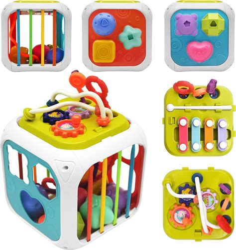 Manzelun Activity Cube For Babymontessori Toys For 18