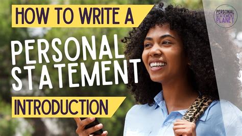 How To Write A Personal Statement Introduction Youtube