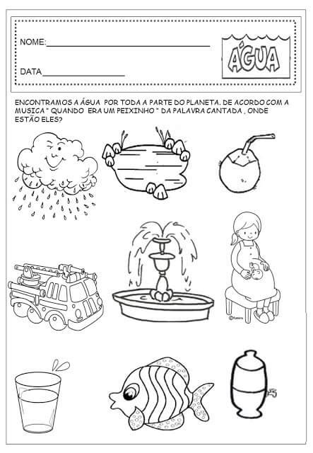 Atividades sobre a ÁGUA entenda a sua importância e sua formação