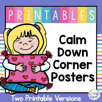 Printable Calm Down Corner Activities Posters By Elementary Expert