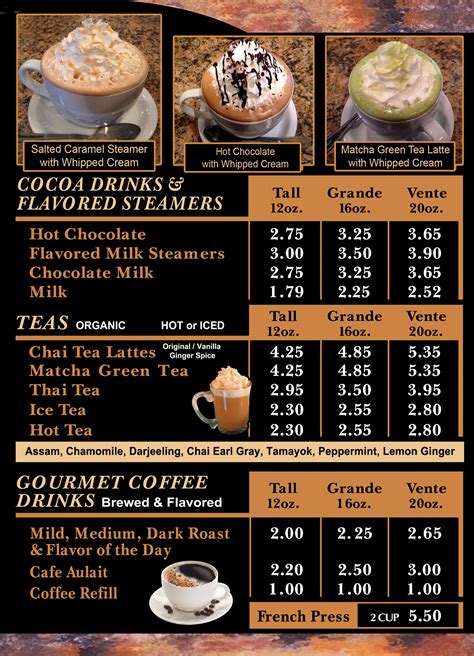 Menu Barista S Coffee House