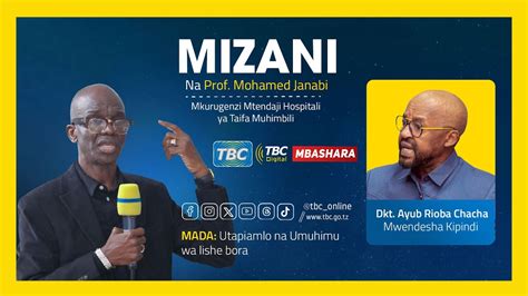 TBCLIVE MIZANI UTAPIAMLO NA UMUHIMU WA LISHE BORA YouTube