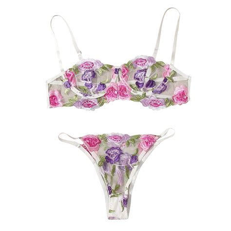 Yotmkgdo Valentines Day Lingerie Bustier Flowers Bralette Rose