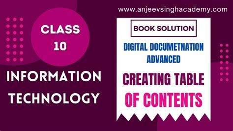 Cbse Class 10 Info Tech 402 Book Of Sumita Arora Solution Anjeev Singh Academy