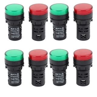 AC DC 110V 20mA LED Indicator Light Pilot Signal Lamp AD16 22DS 8 Pcs