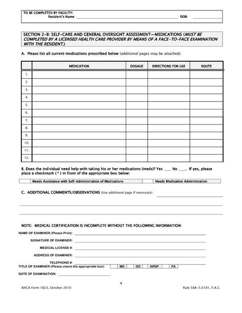 1823 Form Printable