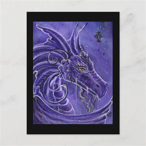 The Purple dragon fantasy art by Renee Lavoie Postcard | Zazzle