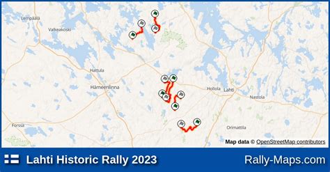 Streckenverlauf Lahti Historic Rally 2023 EHRC RallyeKarte De