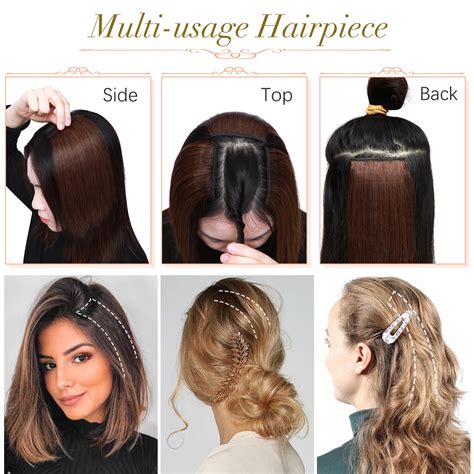 Invisible Mini Hair Pad Clip In 100% Remy Human Hair Extensions One
